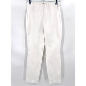RAG & BONE White Elastic Waist Back Zip Pocketless Ankle Trouser Pants Size 2